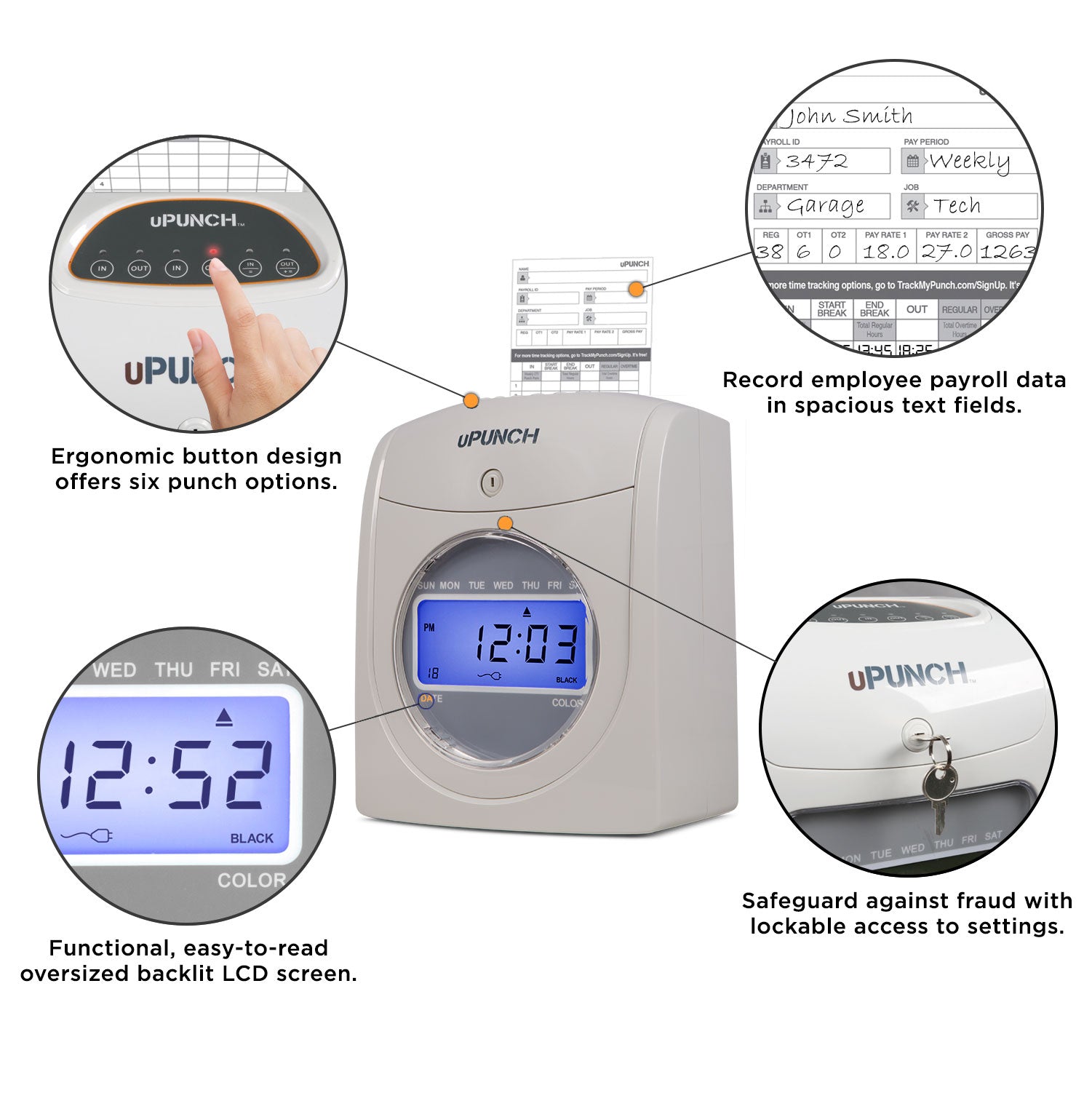 HN4500 Calculating Time Clock Bundle