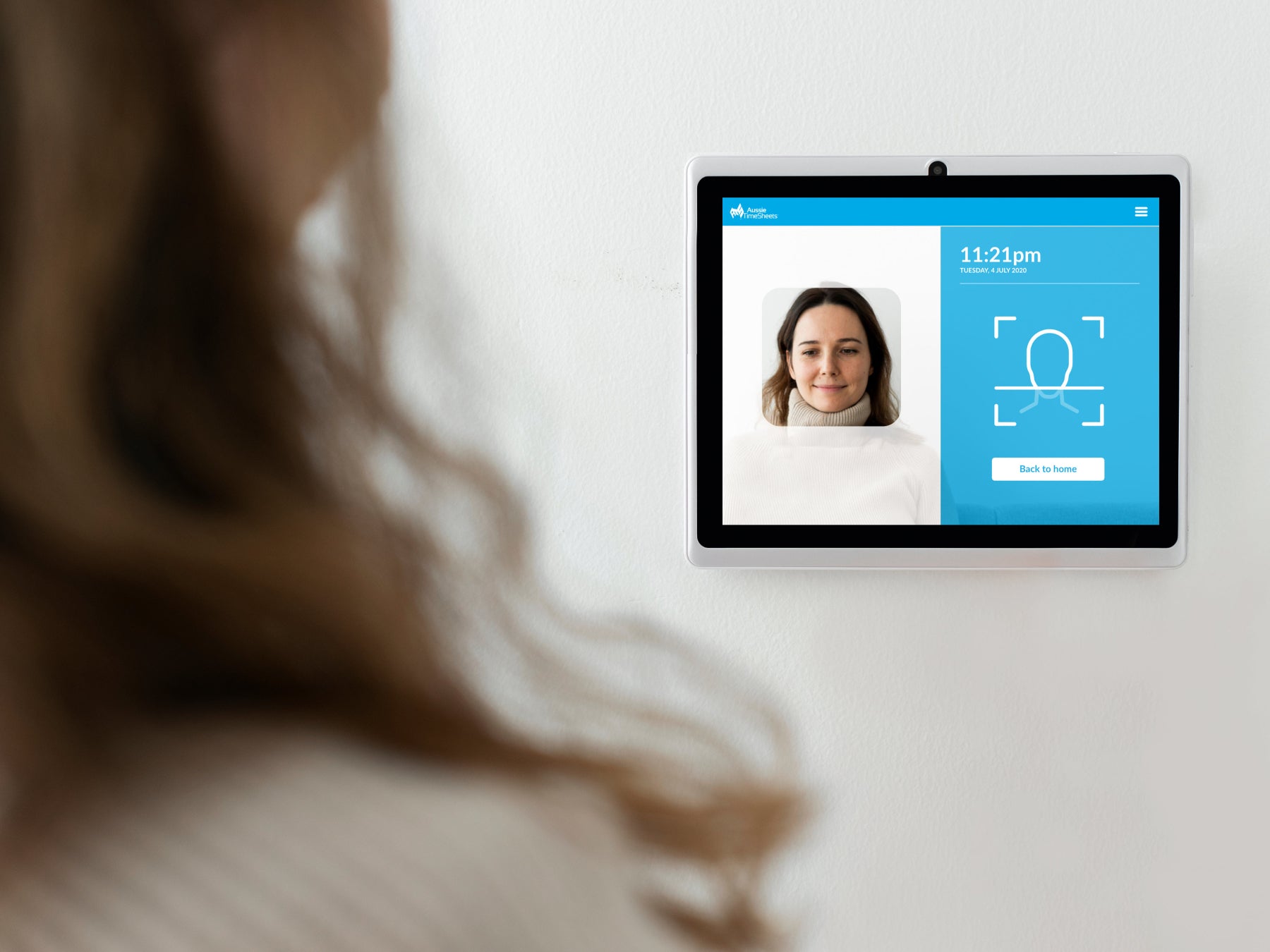 Aussie Time Clock Kiosk, Facial Recognition App