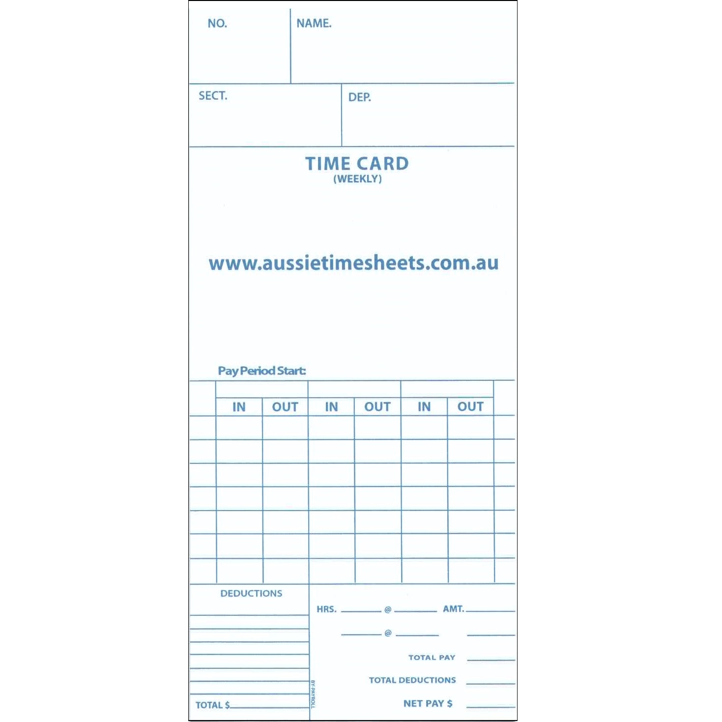 BY7N Bundy Time Card