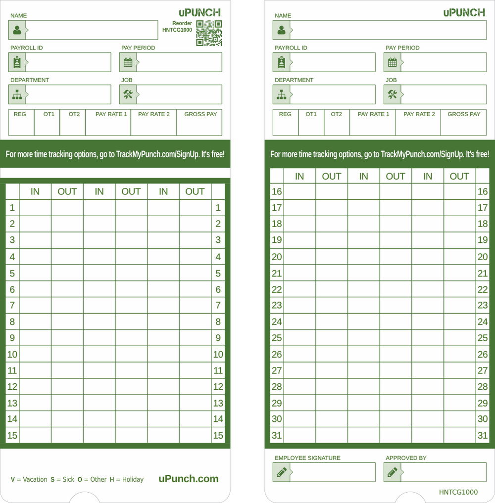 Time Cards - Aussie Time Sheets