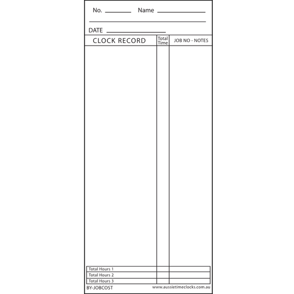 ATSJob Clock Cards Aussie Time Sheets
