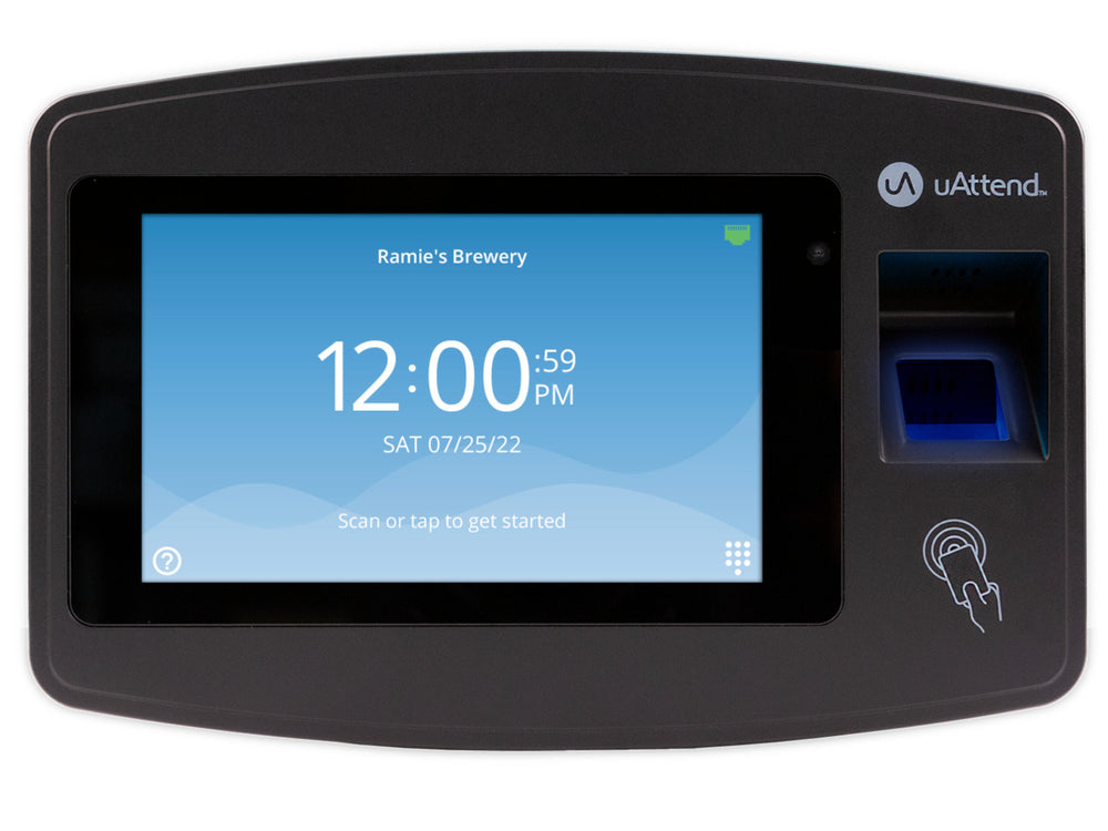 uAttend JR2000 Touch Tablet Fingerprint Time Clock Aussie Time Sheets